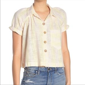 We The Free: Away at Sea, Striped, Frayed Button Down